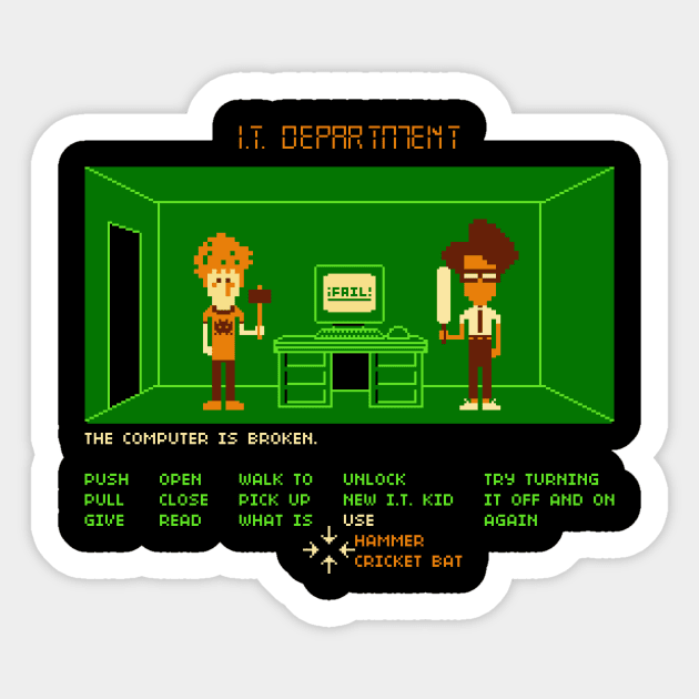 Maniac IT Department Sticker by RyanAstle